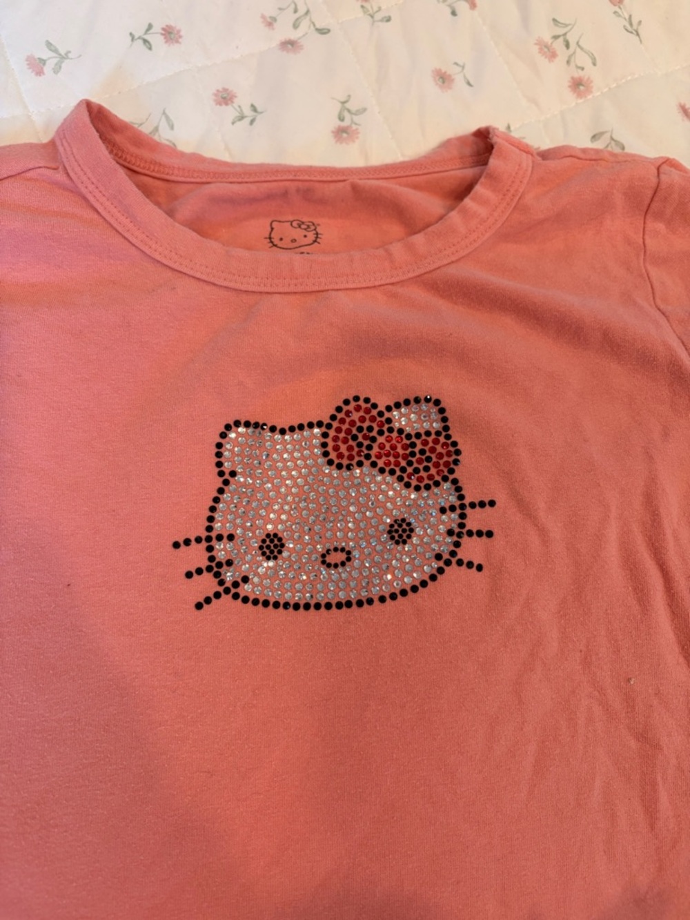 Hello Kitty Baby Tee - Rhinestone Logo - Picture 2 of 4